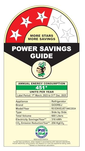 Godrej 600L 3Star | 1+2 Year Additional Warranty | Smart Convertible Zones | Toughened Glass Door | Frost Free Inverter Side By Side Refrigerator (2025 Model, RS EONVELVET 646C RIT SM BL, Storm Blue) - Image 2