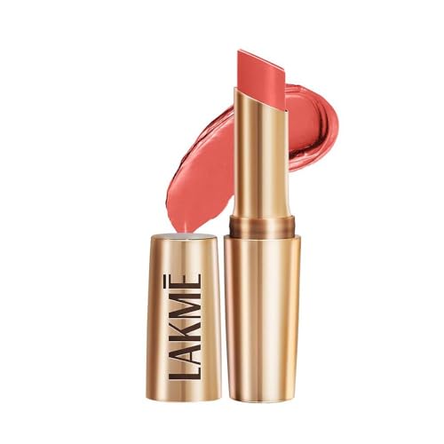 Lakme Powerplay Priming Matte Lipstick, Smooth Matte Finish, Lightweight Lipstick, Smudgeproof, Lasts 16hrs, Hydrates Lips, Coral Date, 3.6g