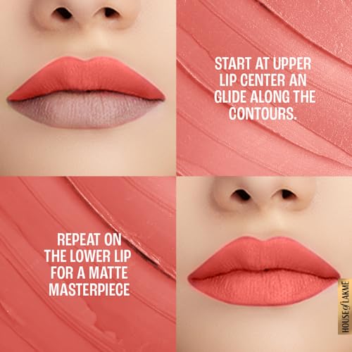 Lakme Powerplay Priming Matte Lipstick, Smooth Matte Finish, Lightweight Lipstick, Smudgeproof, Lasts 16hrs, Hydrates Lips, Coral Date, 3.6g - Image 6
