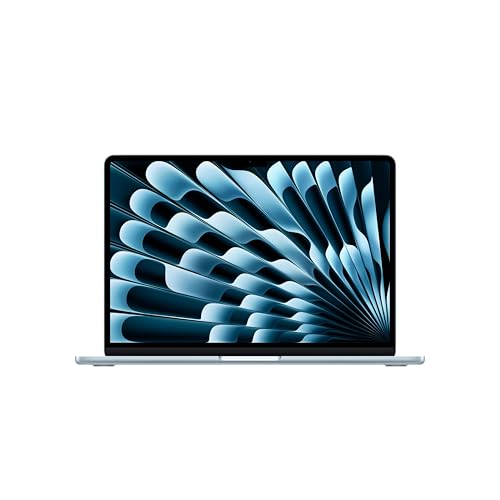 Apple 2026 MacBook Air 13″ Laptop with M5 chip: AI and Apple Intelligence, 34.46 cm (13.6″) Liquid Retina Display, 16GB Unified Memory, 512GB SSD Storage, 12MP Center Stage Camera, Touch ID; Sky Blue
