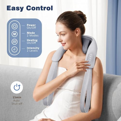 Neck And Back Massager With Heating, Body Massager For Body Aches And Pains Relief, Electric 5D Cervical Massage Machine For Deep Tissue Neck, Back, Shoulders, Waist And Legs,Blue - Image 6