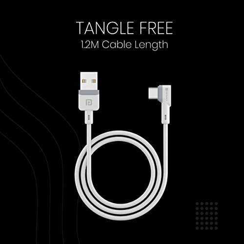 Portronics Konnect L POR-1403 Fast Charging 3A Type-C Cable 1.2 Meter with Charge & Sync Function for All Type-C Devices (White) - Image 7
