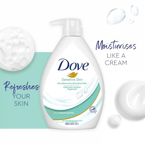 Dove Nourishing Body Wash for Sensitive Skin, 24Hrs Moisture Lock, 1L - Image 6