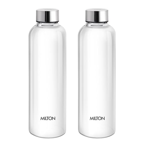 MILTON Costa 1000 Pet Water Bottle Set of 2, 1 Litre Each | Airtight & Leakproof Stainless Steel Lid | Unbreakable, BPA-Free, Reusable Plastic Fridge Bottles for Home, Office, School, Travel - Image 3
