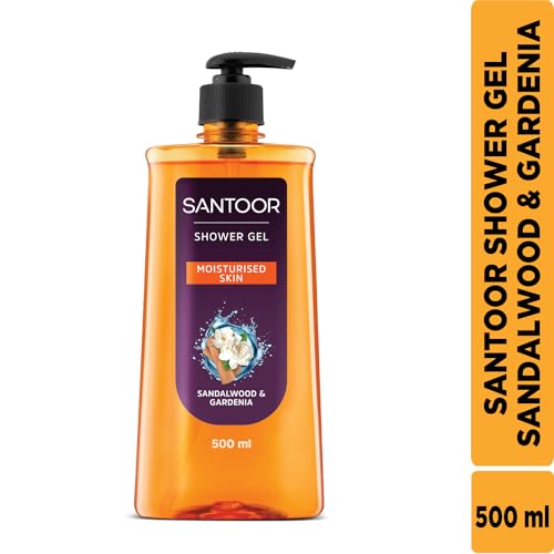 Santoor Moisturizing Shower Gel With Natural Sandalwood & Gardenia Extracts| For Men & Women| Moisturizing Body Wash With Glycerin | Suitable For All Skin Types| No Parabens| No Silicones| 500ml - Image 3