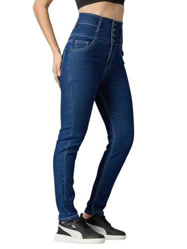 AKA CHIC Women's Regular Rise Skinny Jeans (AKCB 1031_Mid Blue_32) - Image 3
