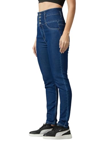 AKA CHIC Women's Regular Rise Skinny Jeans (AKCB 1031_Mid Blue_32) - Image 4