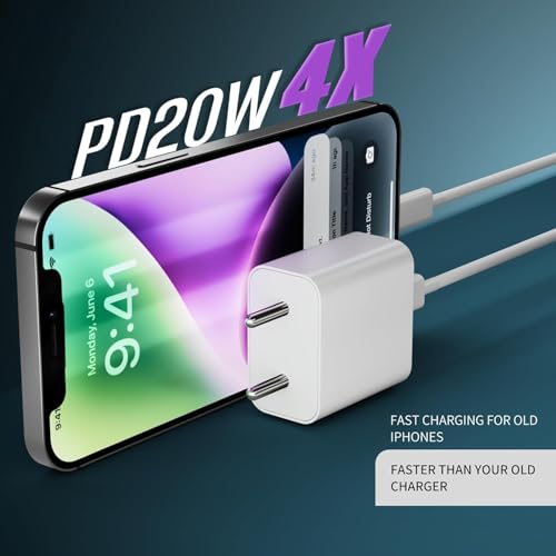 20W Charger with Type C to C Cable [MFi-Certified, 6 Months Warranty*] for iPhone Charger with Nylon Braided Cable Compatible with iPhone17,16,15,Air Pro Max Plus Series, iPad & Other Devices - Image 5