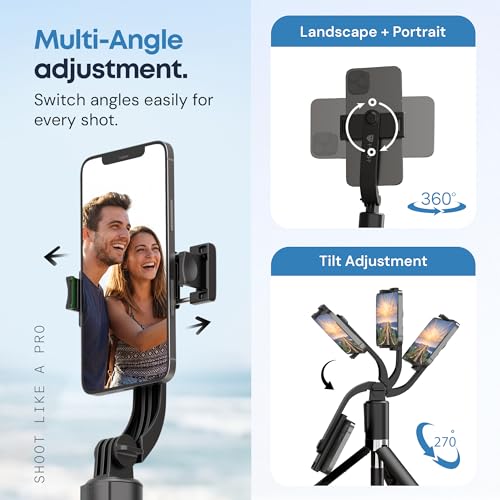 Tygot T9 Selfie Stick Tripod, 67 Inch (170CM) Reinforced Tripod for Mobile Phone, Multi-Functional Bluetooth Long Selfie Stick for Travel,Vlogging,Compatible with iPhone and All Smartphones - Image 7
