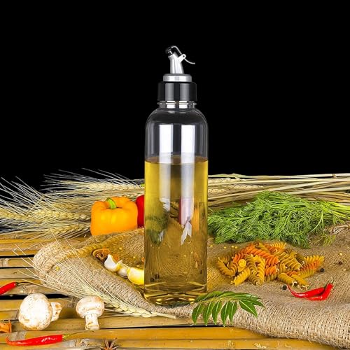 The Earth Store 1000 ML Plastic Oil Dispenser Transparent Cooking Oil Pourer for Kitchen Leakproof Sauce Vinegar Liquid Dispenser