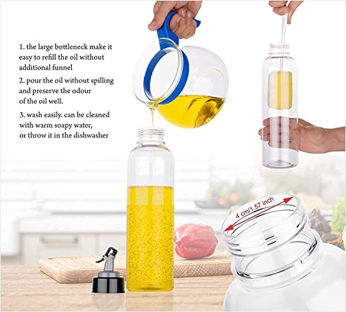 The Earth Store 1000 ML Plastic Oil Dispenser Transparent Cooking Oil Pourer for Kitchen Leakproof Sauce Vinegar Liquid Dispenser - Image 4
