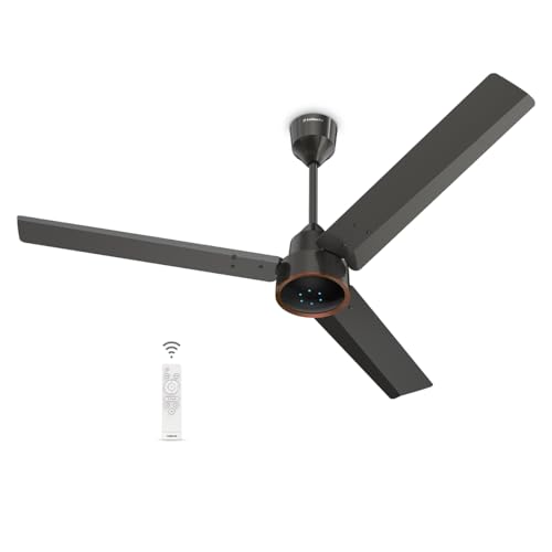 Goldmedal ORYZO BLDC 1200mm BEE Certified 5 Star Rated Ceiling Fan For Home and Office | Remote Control | Anti Dust | Smooth & Silent Operation (Granite Grey)