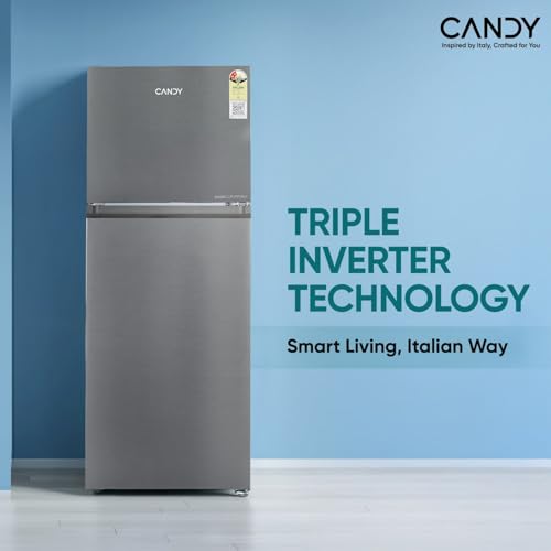 CANDY 328 L, 2 Star, Convertible 10-in-1, Triple Inverter & Dual Fan Motor Technology, Frost Free Double Door Refrigerator (CDD3532MS Moon Silver) - Image 2