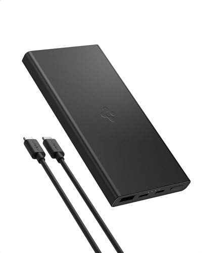 Spigen ArcPack 10000mAh Power Bank, PD3.0, Fast Charging, 22.5W Max Output, 2 Type-C Ports, 1 USB-A Port - (Aluminum, Black)