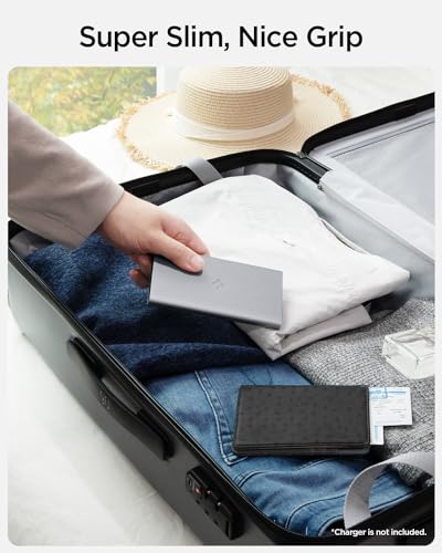 Spigen ArcPack 10000mAh Power Bank, PD3.0, Fast Charging, 22.5W Max Output, 2 Type-C Ports, 1 USB-A Port - (Aluminum, Black) - Image 6