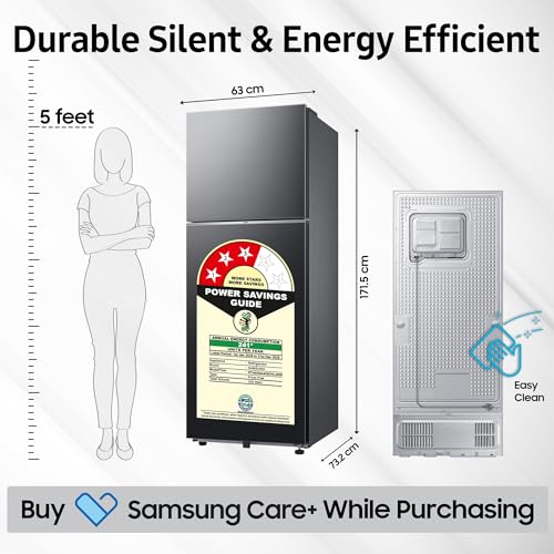 Samsung 330 L, 3 Star, Convertible 5-in-1, Digital Inverter, Frost Free Double Door, WiFi Enabled Bespoke AI Refrigerator (RT34DG5A4DBXHL, Luxe Black) - Image 3