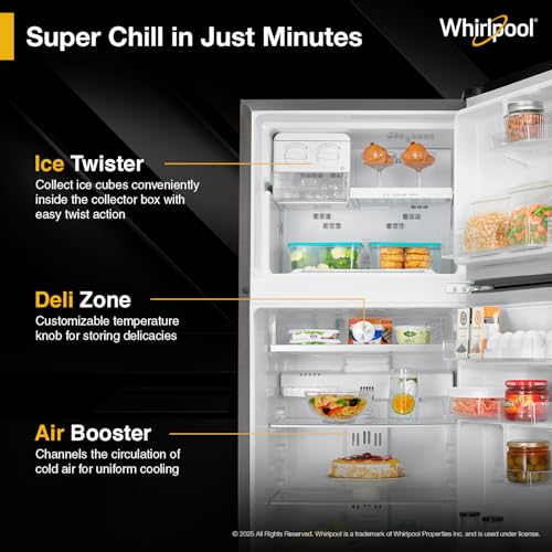 Whirlpool 235 L Frost Free Triple-Door Refrigerator (FP 253D PROTTON ROY RADIANT STEEL(Z) Double Door Refrigerator space) - Image 5