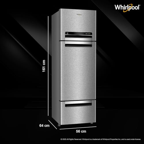 Whirlpool 235 L Frost Free Triple-Door Refrigerator (FP 253D PROTTON ROY RADIANT STEEL(Z) Double Door Refrigerator space) - Image 7