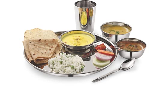 neelam Stainless Steel 22 Gauge, 12 Pieces Solid Dinner Set, Ideal Gifting Dinner Set, Ideal for Special Occasions Like Anniversary, Wedding, Housewarming Party, Easy to Clean & Dishwasher Safe