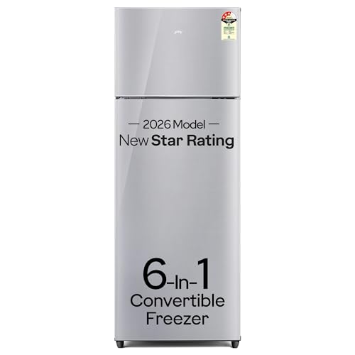 Godrej 223 L 3 Star Convertible Freezer 6-In-1, 30 Days Farm Freshness, Frost Free Inverter Double Door Refrigerator(2026 Model, RF EON 244CN RCIF ST RH, Steel Rush)