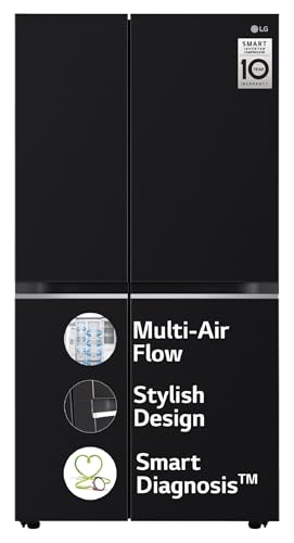 LG 655 L Frost Free Smart Inverter Double Door Side by Side Refrigerator (GL-B257HWBY, Western Black, Express Freezing | Multi Air-Flow)