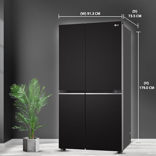 LG 655 L Frost Free Smart Inverter Double Door Side by Side Refrigerator (GL-B257HWBY, Western Black, Express Freezing | Multi Air-Flow) - Image 6