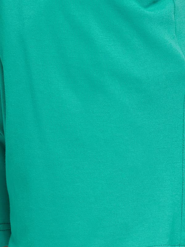 Clovia Women's Cotton Graphic and Text Print Top & Chic Basic Shorts Set - Image 6