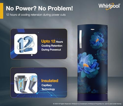 Whirlpool 207 L 5 Star Icemagic Pro Inverter Direct-Cool Single Door Refrigerator (230 IMPRO ROY 5S INV SAPPHIRE PEONY-Y, Blue, 2026 Model) - Image 6