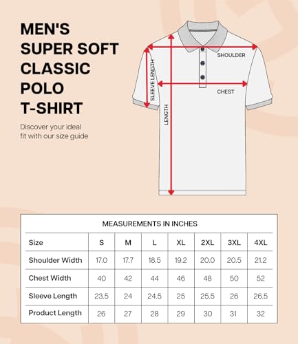 Scott International Men's Rich Cotton Regular Fit Striper Polo T-Shirt | - Image 5