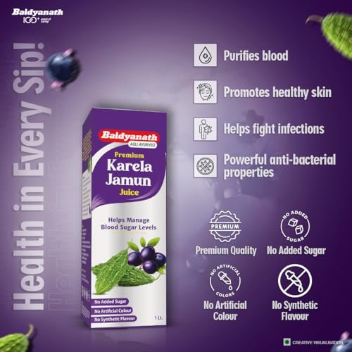 Baidyanath Premium Karela Jamun Juice - 1L | Supports Healthy Blood Sugar Levels Naturally | - Image 5