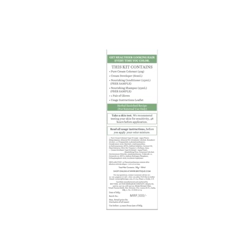 Biotique Herbcolor Conditioning Hair Colour l Ammonia Free Hair Color l 9 Organic Herbal Extracts l Natural and Healthy Shine l 50g + 110ml| Darkest Brown 3N (Pack of 1) - Image 4