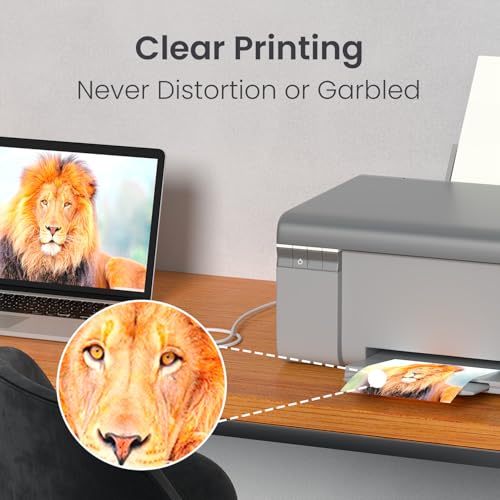 Portronics PrintLink 5 Printer Cable with USB Type-A to USB Type-B Male Connectors, 5 Meters / 16.5 Ft Long, High-Speed Transfer Cord for Printers & Scanners (White) - Image 3