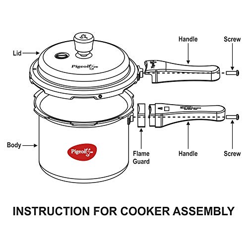 Pigeon by Stovekraft 12736 Aluminium Pressure Cooker 3 litre Non Induction Base Outer Lid (Silver) - Image 6