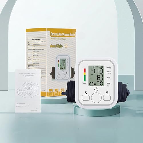 Digital Blood Pressure Monitor for Upper Arm with Large LCD Display, Hypertension Indicator, 2 User Memory (90 Readings), Pulse Rate & Heartbeat Detection – Automatic BP Machine - Image 6