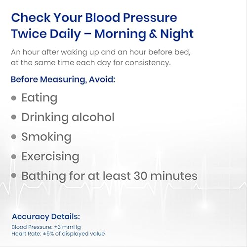 Digital Blood Pressure Monitor for Upper Arm with Large LCD Display, Hypertension Indicator, 2 User Memory (90 Readings), Pulse Rate & Heartbeat Detection – Automatic BP Machine - Image 7