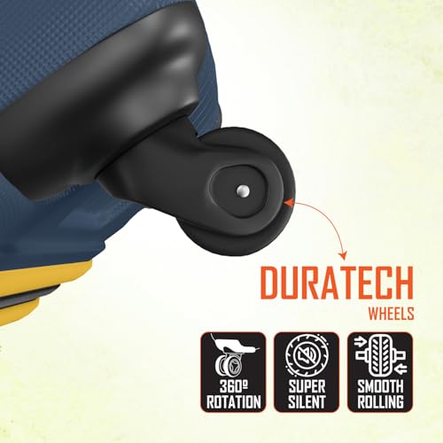 Safari Genius Alley Set of 3 (Cabin+ Medium + Large) Trolley Bags Hard Case Polypropylene, 4 Wheels, 360 Degree Wheeling Luggage, Travel Bag, Suitcase for Travel, Trolley Bags for Travel, Navy - Image 3