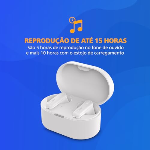 PHILIPS TAT1108WT/00 True Wireless Earbuds, In-Ear, Bluetooth v5.3, Earphones with Mic, 15H Playback,Shank Shape, IPX4, Button Controls, Comfortable Fit, AI Mic for Crystal Clear Sound Quality (White) - Image 3