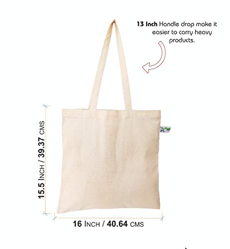 VantageKart Natural Cotton Tote Bags - Eco-Friendly Multipurpose Bags for DIY Painting, Embroidery, Artists, Schools, Workshops, Shopping & Bulk Gifting - Image 2