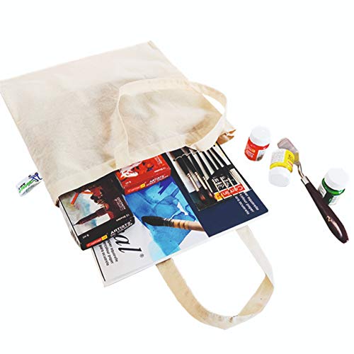 VantageKart Natural Cotton Tote Bags - Eco-Friendly Multipurpose Bags for DIY Painting, Embroidery, Artists, Schools, Workshops, Shopping & Bulk Gifting - Image 3