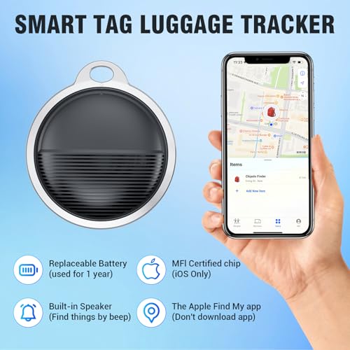 PEATOP Item Finders,Smart Bluetooth Key Finder Device,Tracker for Keys, Wallet, Luggage,Waterproof Tag Tracker with Replaceable Battery, Item Locater Works with Apple Find My (iOS Only) - Image 3