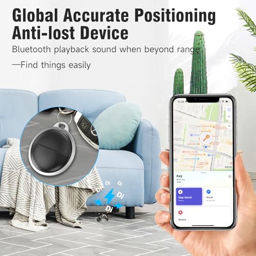 PEATOP Item Finders,Smart Bluetooth Key Finder Device,Tracker for Keys, Wallet, Luggage,Waterproof Tag Tracker with Replaceable Battery, Item Locater Works with Apple Find My (iOS Only) - Image 4