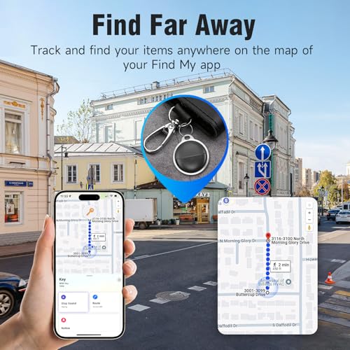 PEATOP Item Finders,Smart Bluetooth Key Finder Device,Tracker for Keys, Wallet, Luggage,Waterproof Tag Tracker with Replaceable Battery, Item Locater Works with Apple Find My (iOS Only) - Image 5