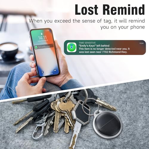 PEATOP Item Finders,Smart Bluetooth Key Finder Device,Tracker for Keys, Wallet, Luggage,Waterproof Tag Tracker with Replaceable Battery, Item Locater Works with Apple Find My (iOS Only) - Image 6
