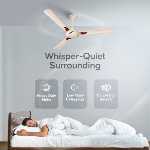 LONGWAY Creta 1200mm/48 inch High Speed Anti-dust Decorative 5 Star Rated Ceiling Fan 400 RPM with 2 Year Warranty (Ivory, Pack of 2) - Image 5