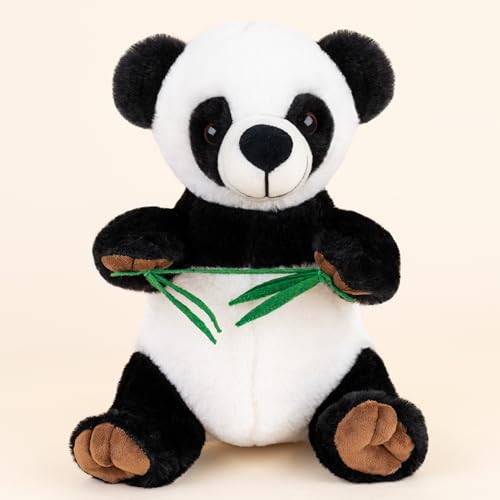 Mirada Glitter Eye Panda Soft Toy – 22cm | Cute Black & White Plush Stuffed Animal for Kids, Boys & Girls | Super Soft Cuddly Panda Toy Room Décor Plushie - Image 3