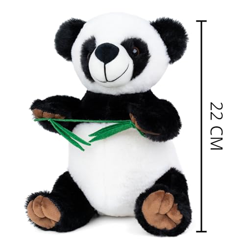 Mirada Glitter Eye Panda Soft Toy – 22cm | Cute Black & White Plush Stuffed Animal for Kids, Boys & Girls | Super Soft Cuddly Panda Toy Room Décor Plushie - Image 7