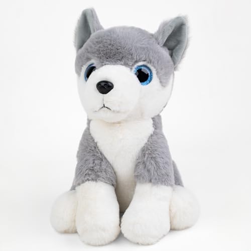 Mirada Cute Grey Glittery Eyes Husky Dog Soft Toy for Girls/Kids | Stuffed Plush Animal | Soft Toys for Kids, Cute Soft Toys, Stuffed Animals, Animal Soft Toy, Cuddle Toy, Baby Gift, Gift Item | 25cm - Image 3