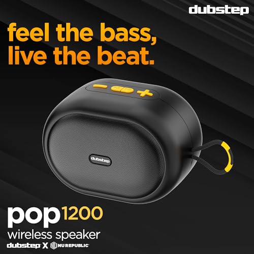 Dubstep Pop 1200 with Upto 16 Hrs Playtime, 52mm Dynamic Driver, TWS Pairing with 12W Output Bluetooth Wireless Speaker (Black) - Image 3