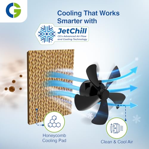 CG Norris 90L Desert Air Cooler for Home | Inverter Compatible | Ice Chamber | Castor Wheels | Water Level Indicator | Up to 45 Ft Air Throw | 3 Yr Motor and Pump Warranty | 1 Yr Product Warranty - Image 4