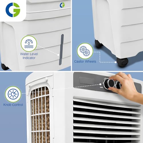 CG Norris 90L Desert Air Cooler for Home | Inverter Compatible | Ice Chamber | Castor Wheels | Water Level Indicator | Up to 45 Ft Air Throw | 3 Yr Motor and Pump Warranty | 1 Yr Product Warranty - Image 6